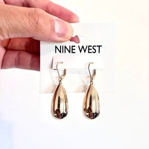 Brand New Nine West Gold Drop Earrings